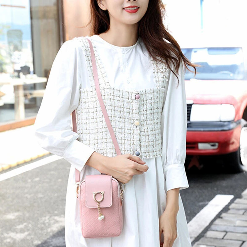 Mode Damen Mini PU Leder Umhängetasche Schultertasche Geldbörse Casual Handy Messenger Bag_voghion.com