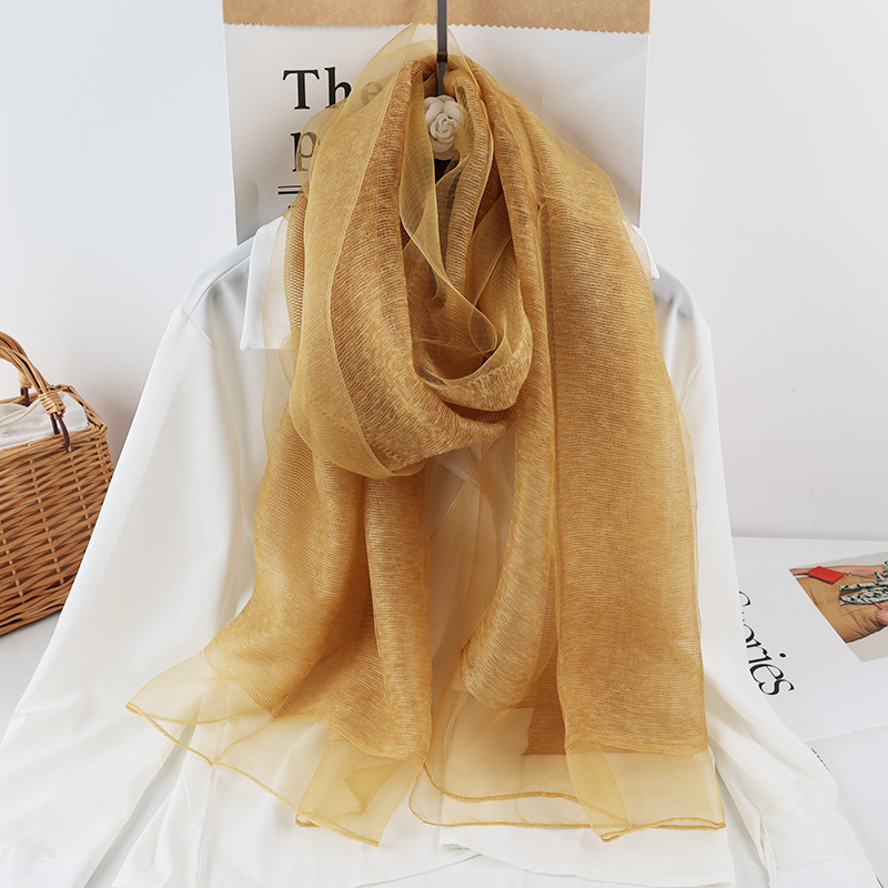 new spring and autumn mulberry silk scarf sun protection shawl ladies double layer stitching silk mohair scarf  _voghion.com