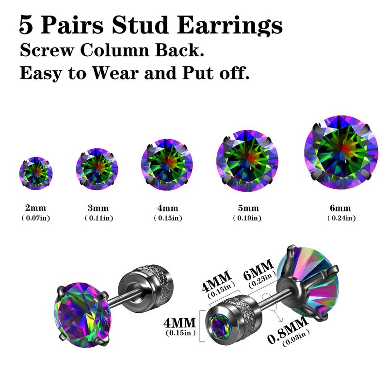 Orecchini a forma di garofano in acciaio inossidabile anallergico con base piatta_voghion.com