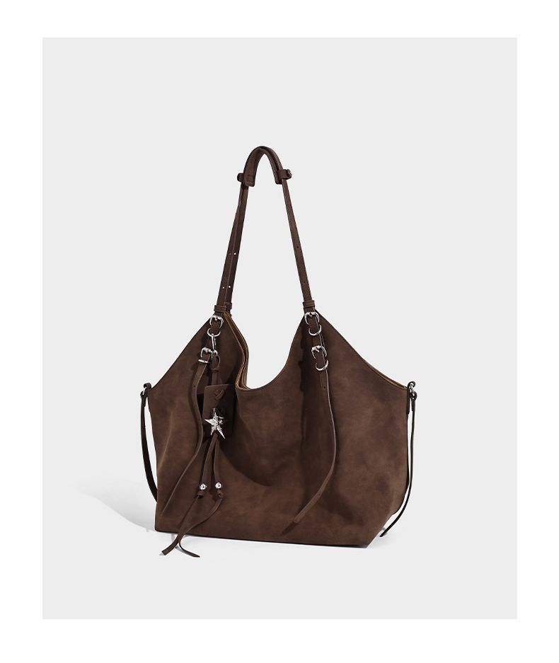 Borsa tote da donna, borsa hobo casual in tessuto di alta qualità, vintage, scamosciata, tracolla regolabile, tracolla a tracolla_voghion.com