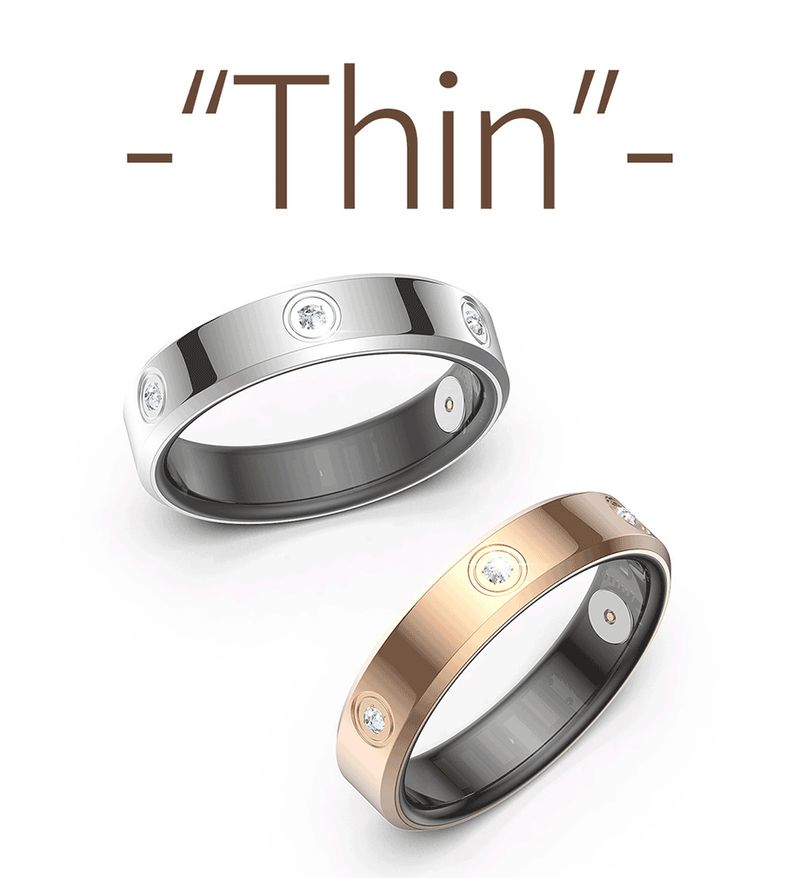 Nuovo anello intelligente HR01 con monitoraggio della frequenza cardiaca, del sonno, dell'ossigeno nel sangue, contapassi, monitor della salute alla moda con diamanti incastonati_voghion.com