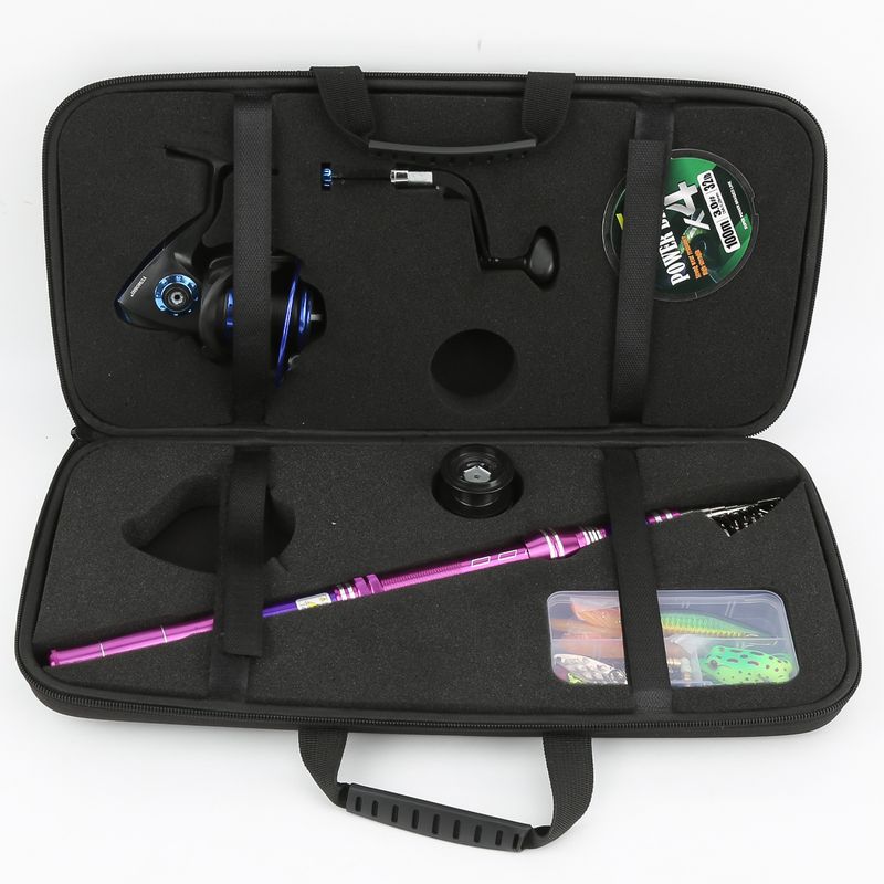 Direkt Angelausrüstung Set Kohlefaser Köder Teleskop Reise Tragbare Casting Sea Rod Spinning Reel_voghion.com