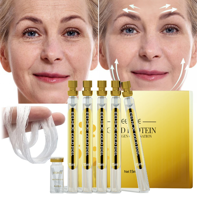 Neuer Gesichtsfüller, resorbierbarer Kollagenproteinfaden, straffendes Facelifting, pralles Seidenfibroin, Linienschnitzerei, Anti-Aging-Hautpflegeserum_voghion.com