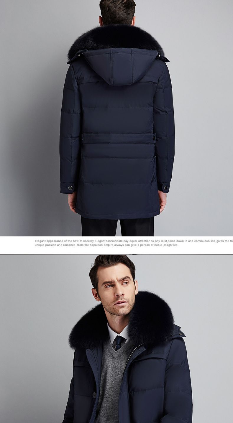 Ropa de hombre, ropa de trabajo nueva, chaqueta de algodón de seda, abrigo de largo medio, grueso, de talla grande, cálido, para papá y abuelo_voghion.com