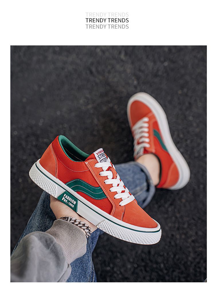 Men's Breathable Skateboard Shoes - Lightweight Casual Sneakers With Soft Rubber Sole For Everyday Comfort & Style_voghion.com