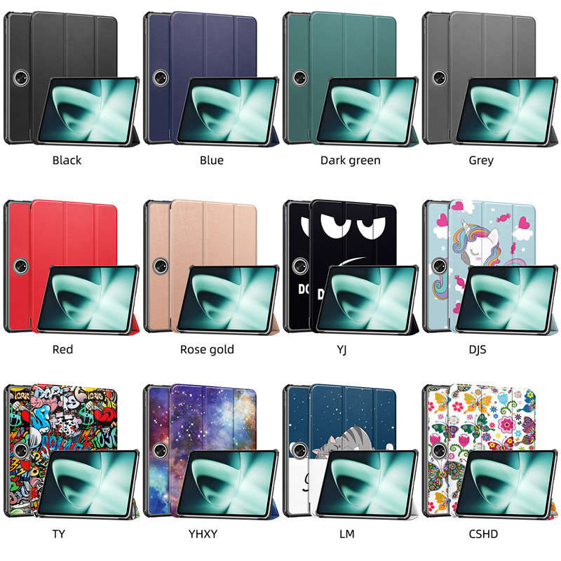 For OPPO Pad 2 Case Painted Smart Leather Hard Cover for Coque Oneplus Pad Tablet Case For Funda OPPO Pad2 11.61 Inch #S_voghion.com