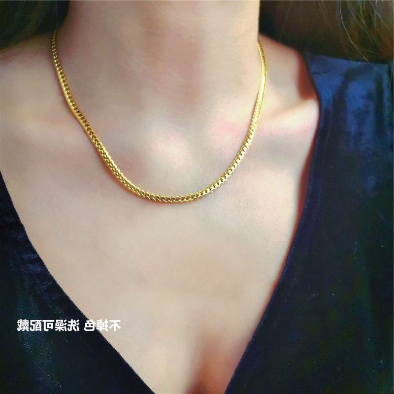 Necklace For Women Treny Titanium Steel Cuban Hip Hop Accessories Cool Couple Versatile Horsewhip Chain Personality_voghion.com