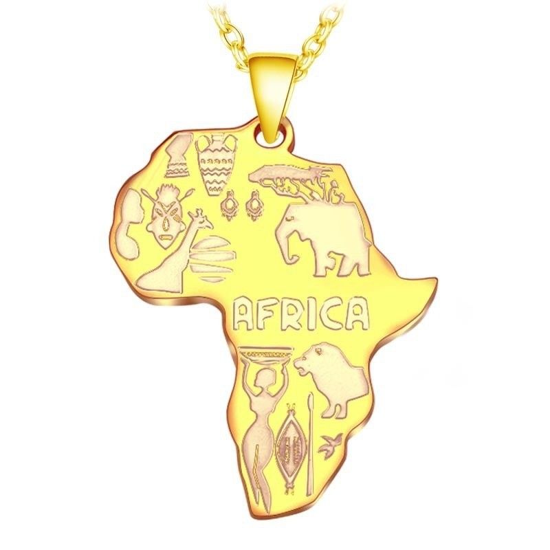 Schmuck & Zubehör Heißer verkauf karte halskette persönlichkeit hip hop tier elefant anhänger halskette schmuck_voghion.com