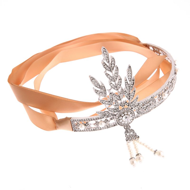 Incredibili gioielli Gatsby Stesso stile Corona Sposa Ornamento per capelli con perle femminili_voghion.com