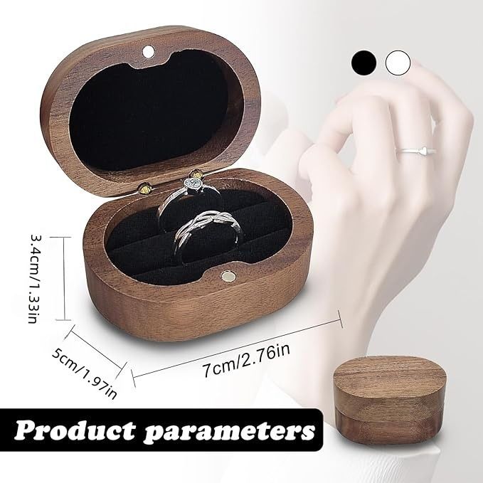 Vorschlag gravierte Holzring Lager Hochzeit Zeremonie Foto Requisiten geheime ultradünne unsichtbare Box_voghion.com