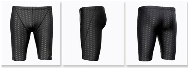 Man's clothing Men's quick-drying imitation sharkskin swimming trunks Breathable plus size boxer quarter swimming trunks_voghion.com