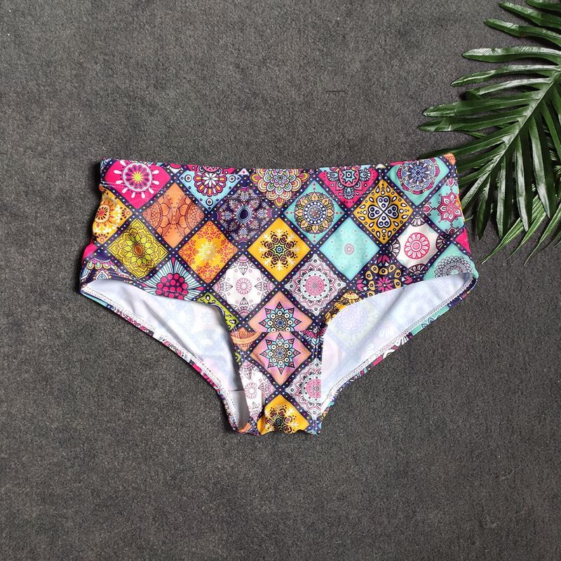 UXH Modische, schnelltrocknende Badehose mit europäischem Ethno-Print, große Größe, trendige Herren-Boxershorts_voghion.com