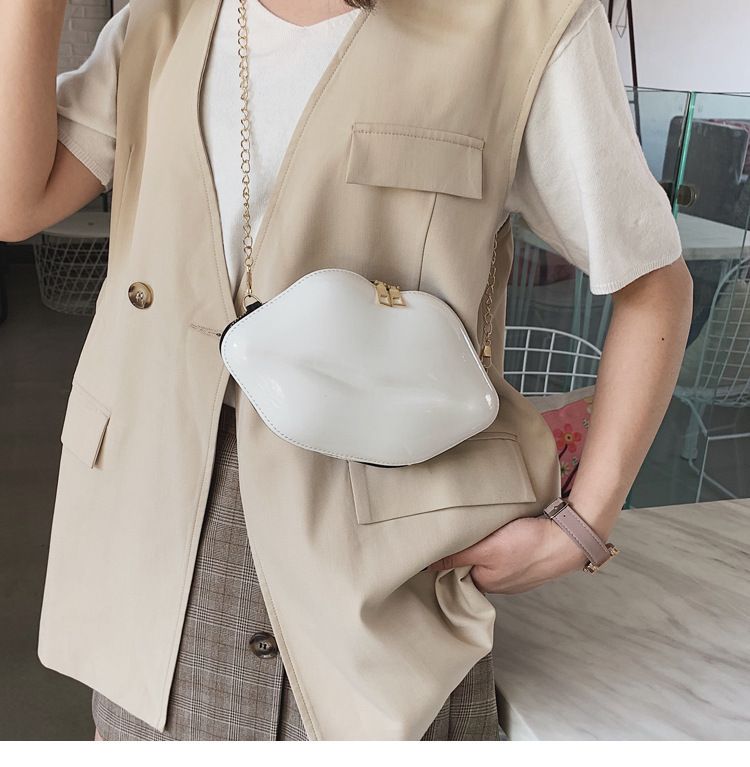 2021 Sommer neue Lippen Mini Make-up kleine Tasche Mode Candy Schulter Umhängetasche Kette Tasche Damentasche_voghion.com