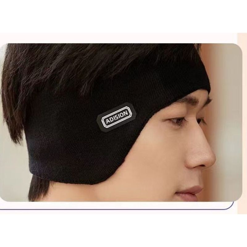 Fascia per capelli autunnale e invernale, per sport all'aria aperta, per ciclismo, calda, a doppio strato, in pile antivento, spessa e delicata sulla pelle_voghion.com