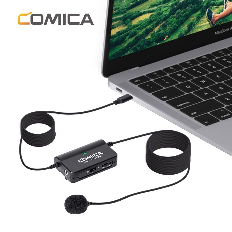 COMICA SIG.LAV V05 UC Multifunctionele enkele lavaliermicrofoon (voor apparaten met USB-C-interface)_voghion.com