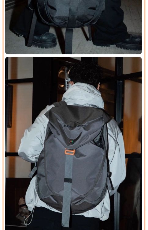 Shield Mark Outdoor Functional Sports Nylon Waterproof Schoolbag_voghion.com