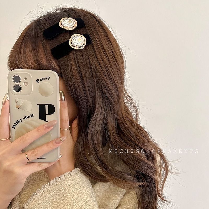 Nuova forcina coreana in velluto per donna, piccola forcina per frangia laterale in stile profumato, forcina per capelli di alta qualità, elegante accessorio per capelli_voghion.com