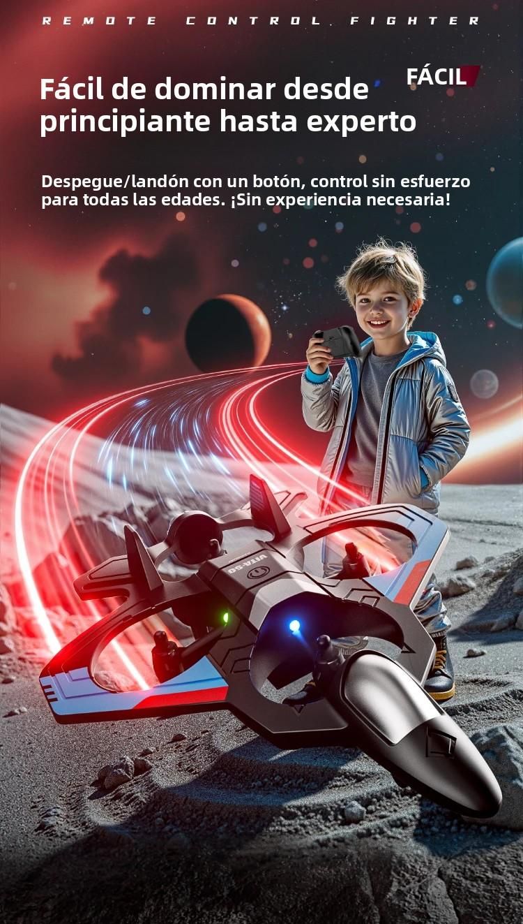 RC Drone V50 Nuovo 2025 2.4G 4CH Aeroplano LED Giocattolo Elettronico da Esterno per Bambini Regali Include Telecomando e USB_voghion.com