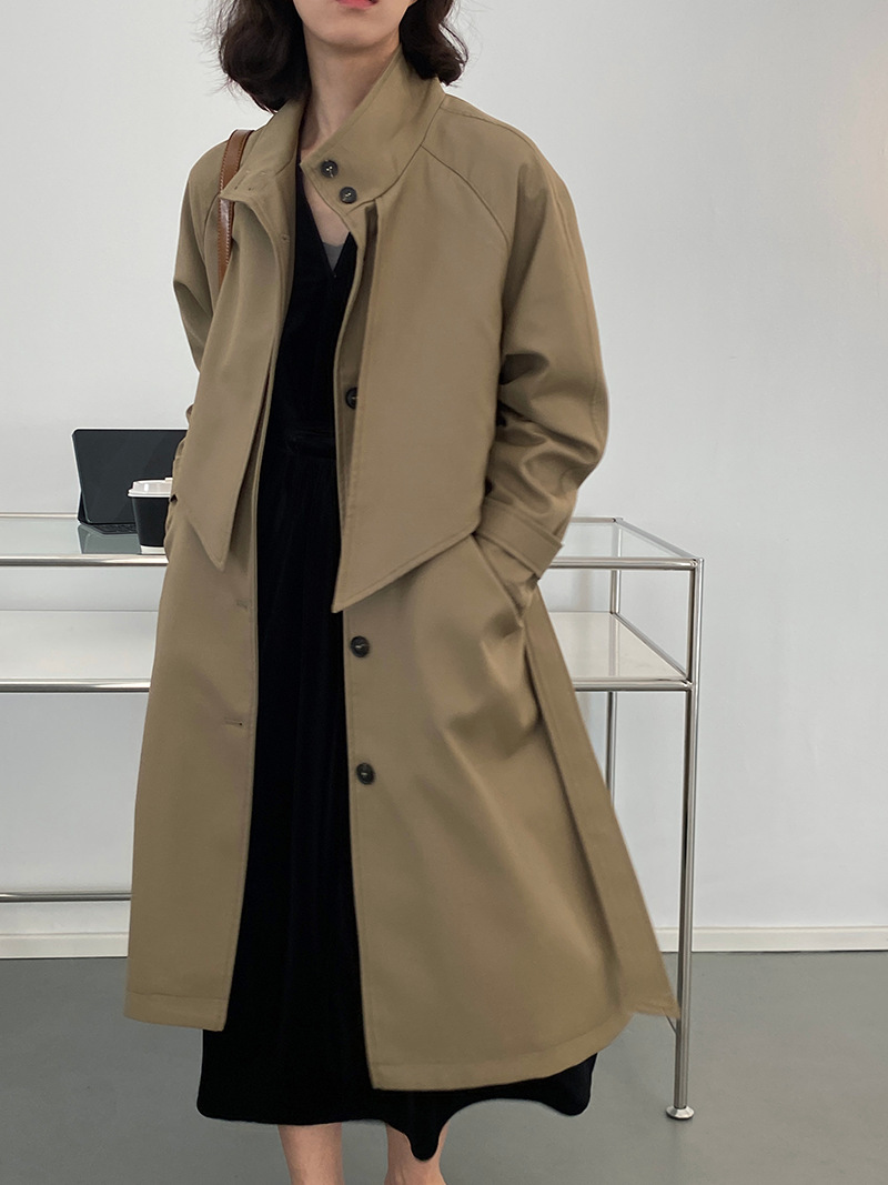 Kleiner, lockerer Trenchcoat mit modischem Temperament für Damen_voghion.com