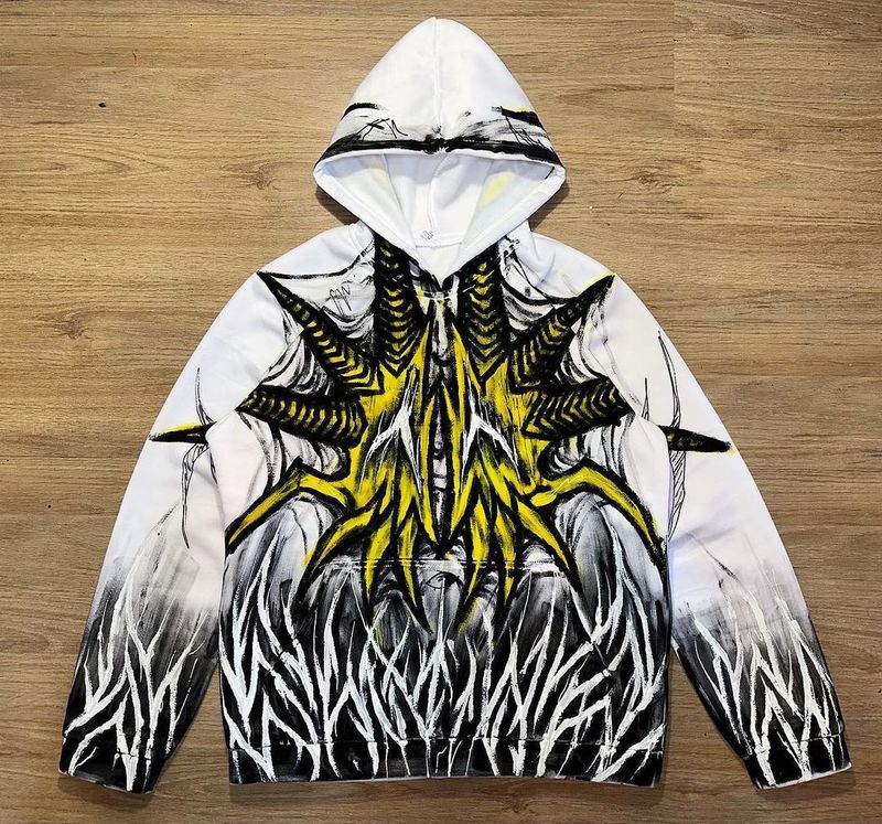 Herrkläder gatugotisk hoodie punk lös höst- och vintertröja_voghion.com