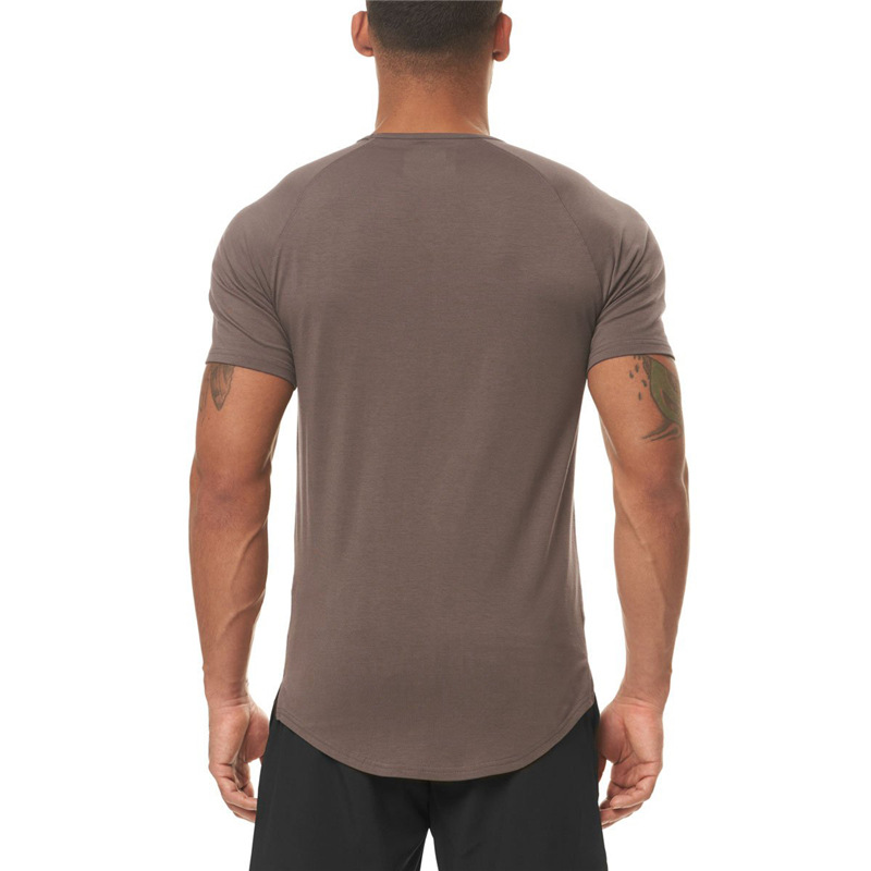 Men's sports tights basketball running top elastic T-shirt_voghion.com