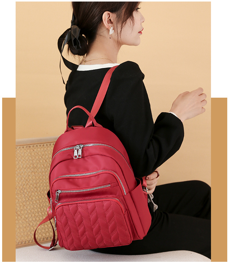 New Casual Women's Oxford Backpack, Stylish, Simple, Large Capacity Urban Commuting Travel Backpack_voghion.com