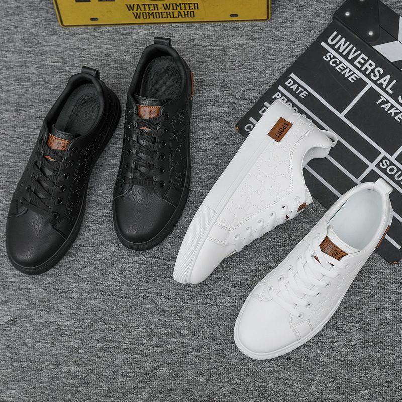 2025 Cricket São Versáteis Na Primavera. Nova Tendência Juvenil De Cabeça Redonda Amarre Sapatos Casuais Pretos Para Homens A578_voghion.com