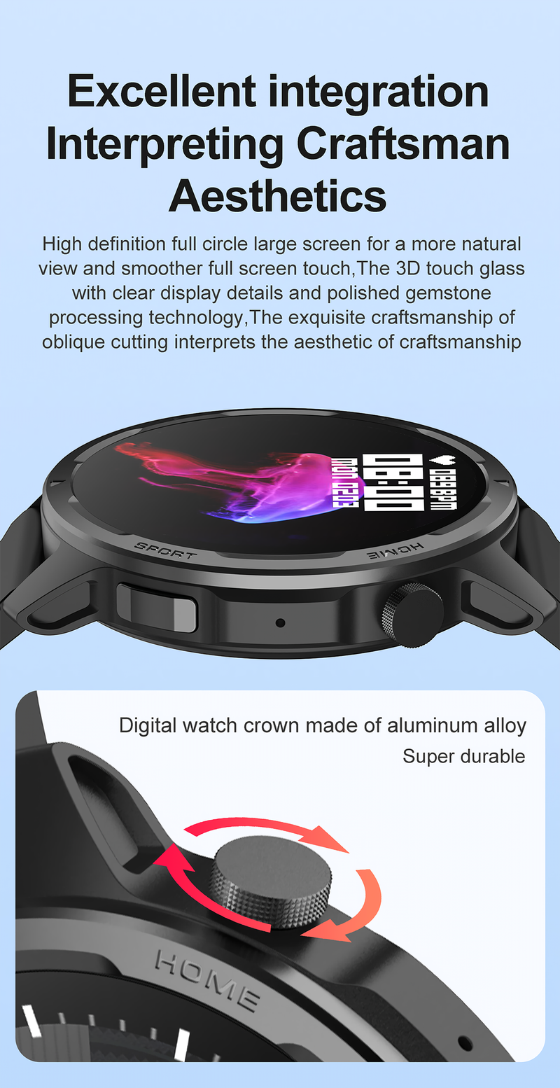 Smartwatch, risposta alle chiamate, oltre 100 modalità sportive, conteggio dei passi, monitoraggio della frequenza cardiaca in tempo reale, smartwatch Fiess per Android_voghion.com