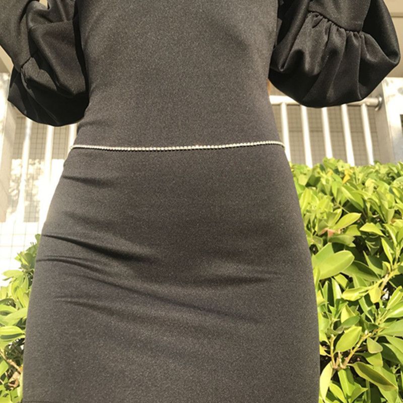 Gioielli da donna con catena in vita con diamanti scintillanti e tripli con diamanti singoli_voghion.com