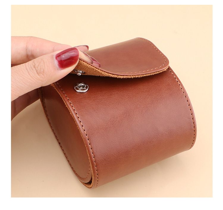 Portable Watch Box High Grade Leather Black Watch Storage Box Dustproof And Drop Proof Multifunctional Portable Watch Bag_voghion.com