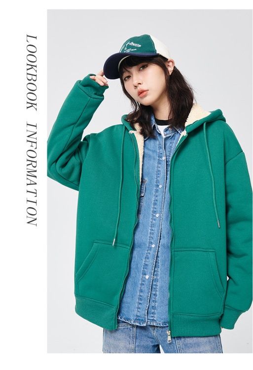 Nuovo cardigan con cappuccio per donna 2024 nuovi stili autunno inverno con aggiunta di peluche e lana di agnello ispessita calda top 12_voghion.com