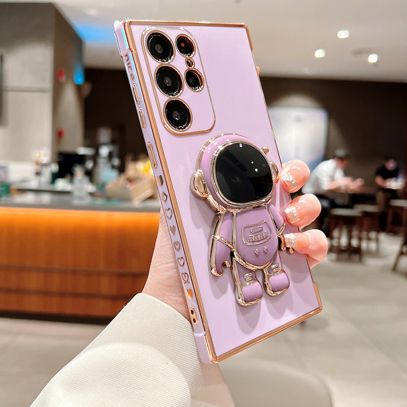 Étui pliable d'astronaute pour Samsung Galaxy S23 Ultra S22 S21 S20 FE Plus A12 A13 A14 A23 A33 A52 A53 A54 4G 5G_voghion.com