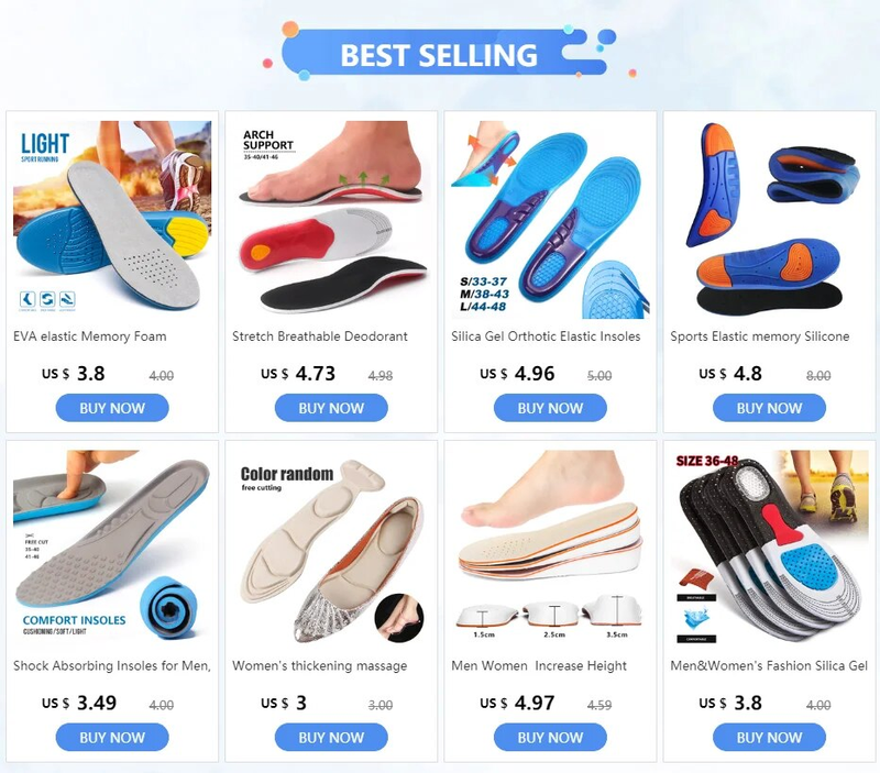 【Xxin】 Plantilla deportiva de gel de silicona Plantillas para zapatos con soporte para el arco Absorción de golpes Tamaño 34-45_voghion.com