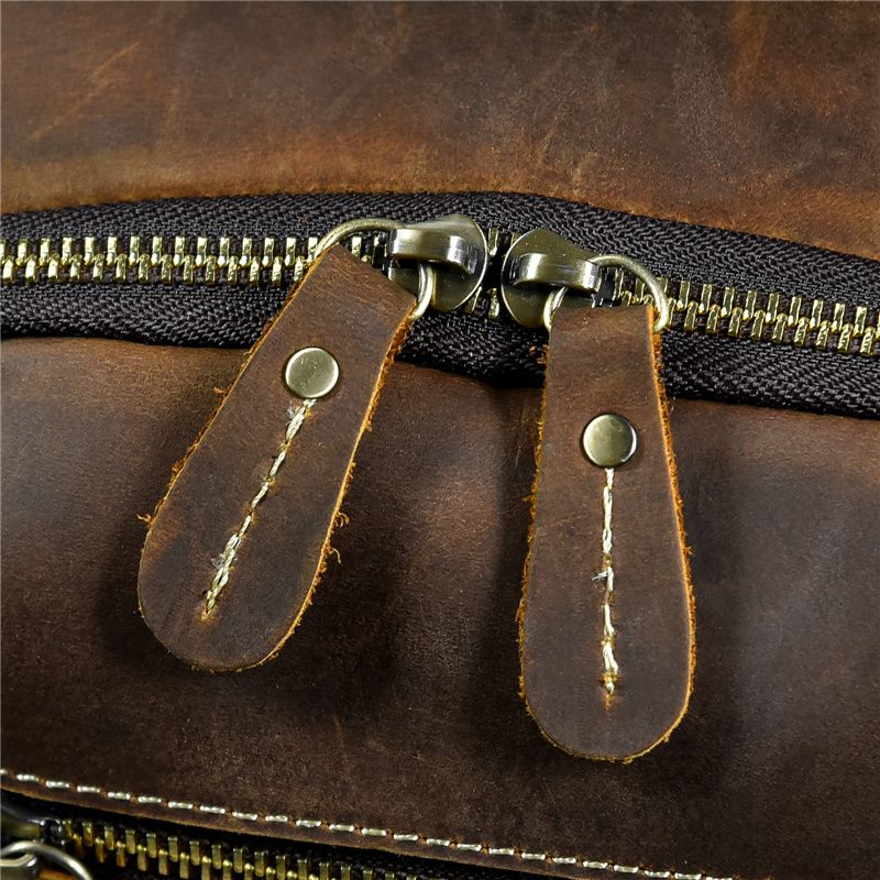Mochila de viaje Newsbirds de estilo retro para hombre, estilo bandolera de cuero._voghion.com