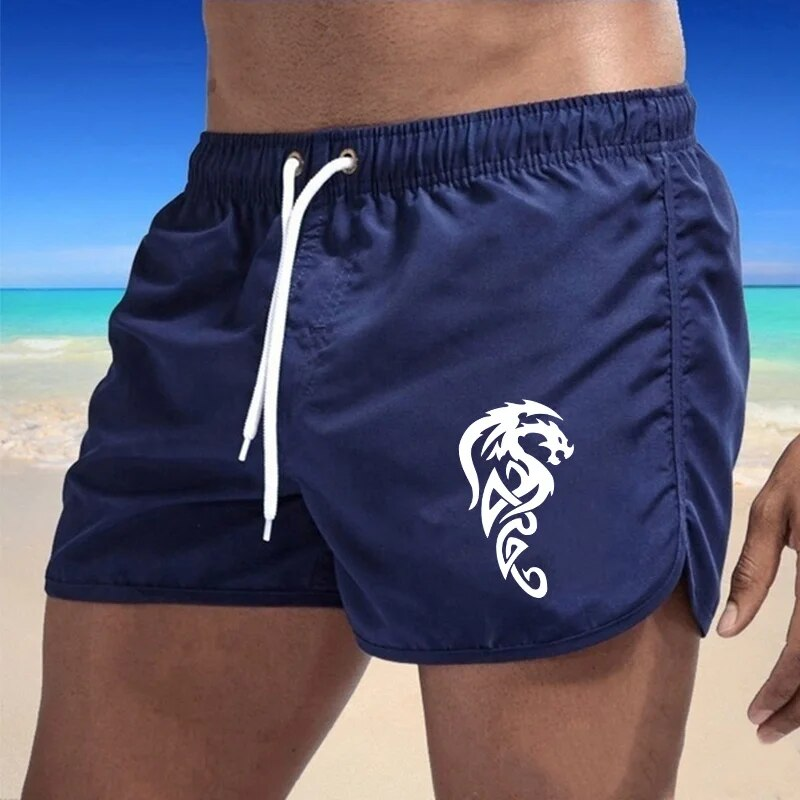 2024 Quick Dry Schwimmen für Männer Bademode Mann Badeanzug Badehose Badebekleidung Surfen Strand Shorts_voghion.com