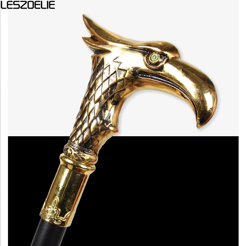 Bastone da passeggio decorativo di lusso con testa d'aquila per uomo, elegante, alla moda, per feste, vintage, a mano_voghion.com