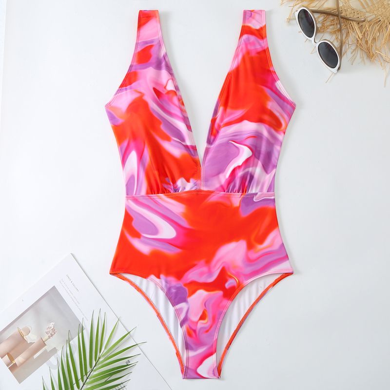 Maillot de bain une pièce sexy avec jupe transparente, ensemble bikini dos nu, taille haute gainant le ventre, pour femme_voghion.com