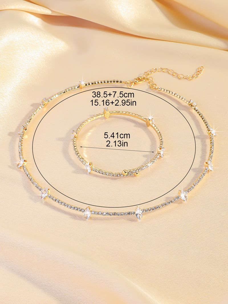 halsbandsset örhänge smyckesset bankettklänningsset halsband moderiktigt brudsmycken_voghion.com