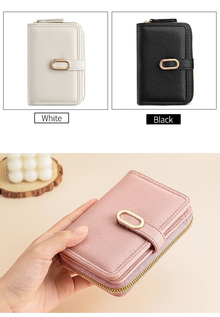 Purse Wallet Clutch Bag Women's Purse Zipper Coin Purse Lychee Print Multi-function Money Clip Large Capacity Card Bag For Women_voghion.com