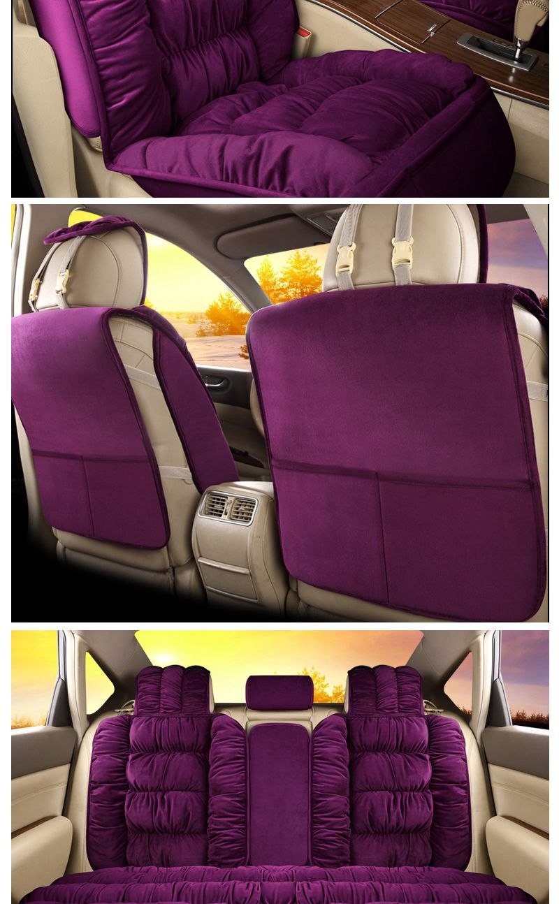 Soft Plush Covers Automobiles Cover Cushion Pad Car Seat Protector Set Universal Winter Auto Interior Accessories_voghion.com
