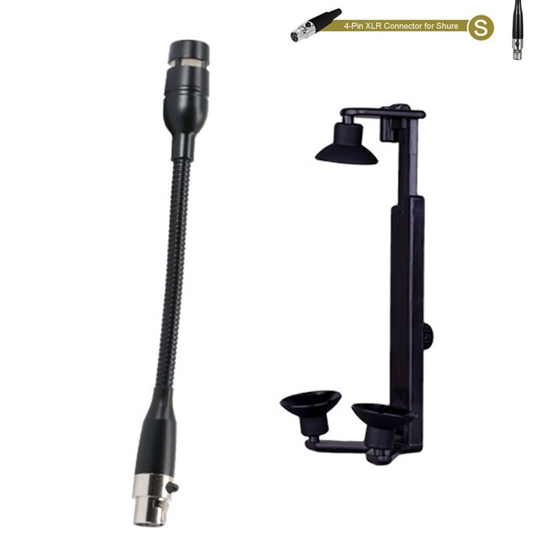 Mikrofon-Set, 3-poliger 4-poliger XLR-Anschluss, Mikrofon-Clip-Halterung für das Spielen der Akustikgitarre_voghion.com