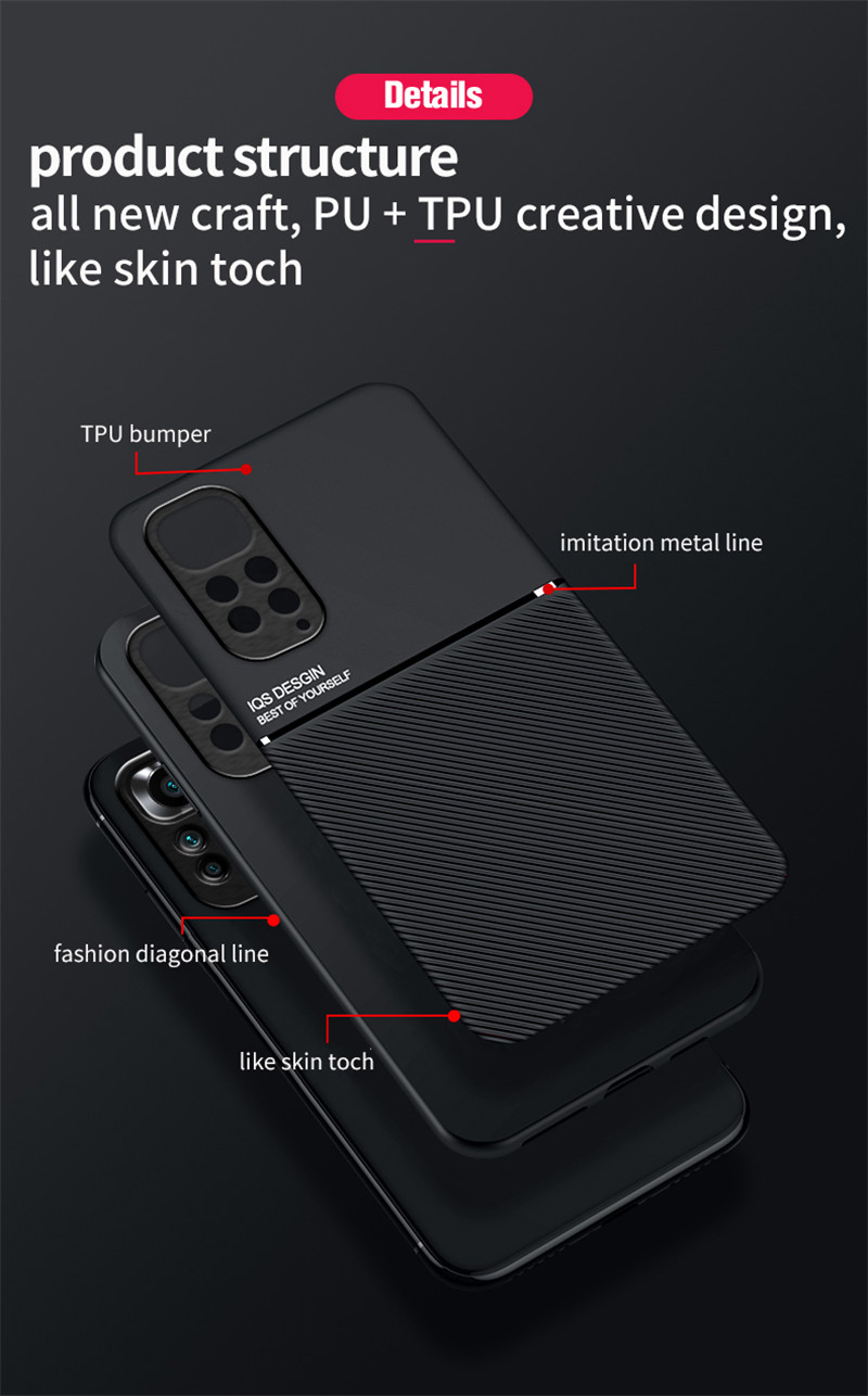 Skin Touch PU leren hoes voor Xiaomi Redmi Note 11 11S 10 Pro 10S 9 9S 8 7 9T K50 K40 K30 K20 Pro hoesje luxe harde achterkant_voghion.com
