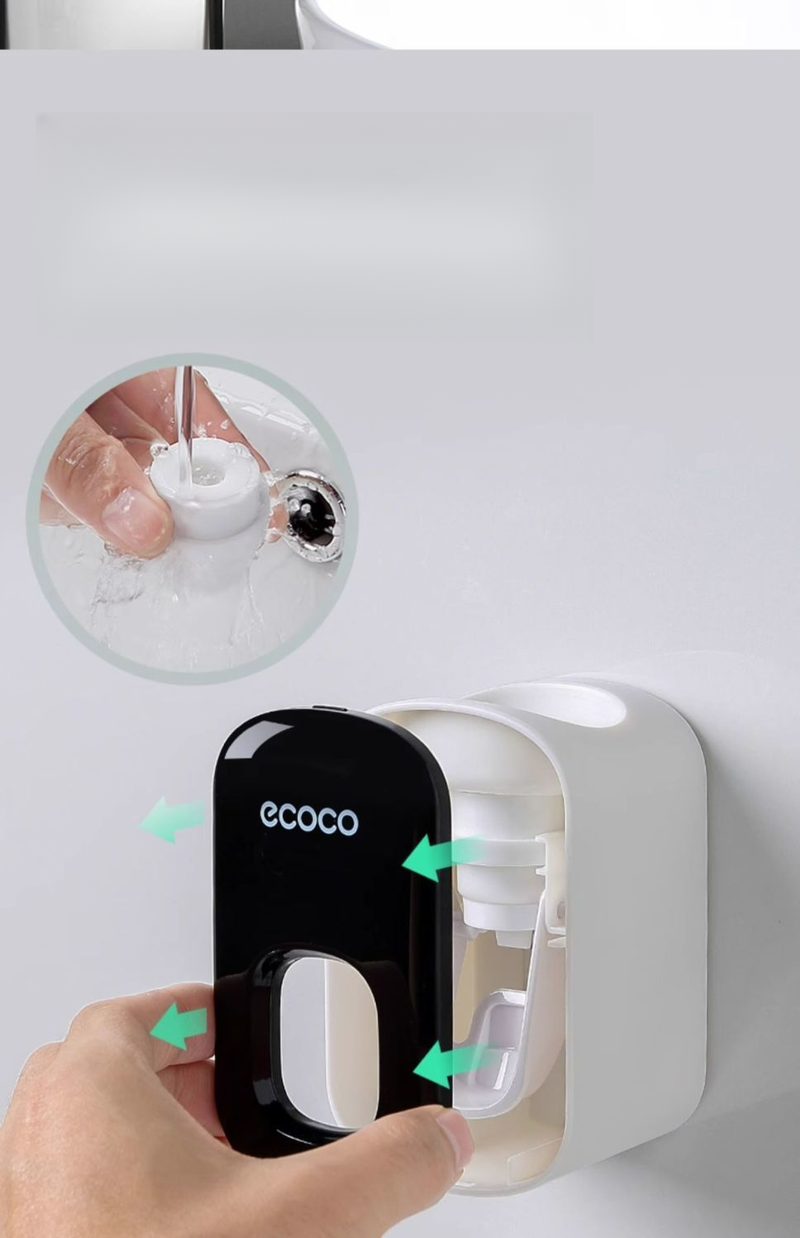 Wall-Mounted No-Drill Lazy Artifact Toothpaste Squeezer Automatic Toothbrush Dispenser_voghion.com