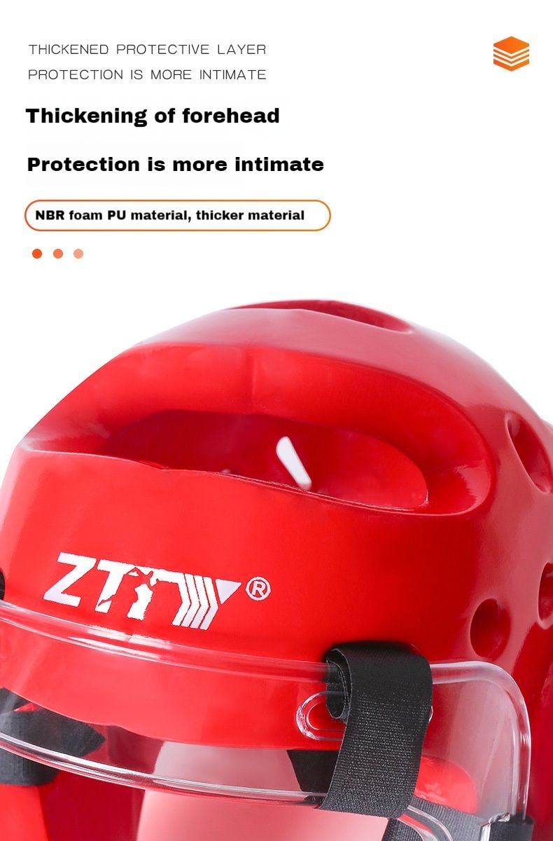 Taekwondo helmet adult training protective gear Taekwondo head protector NBR detachable face mask_voghion.com