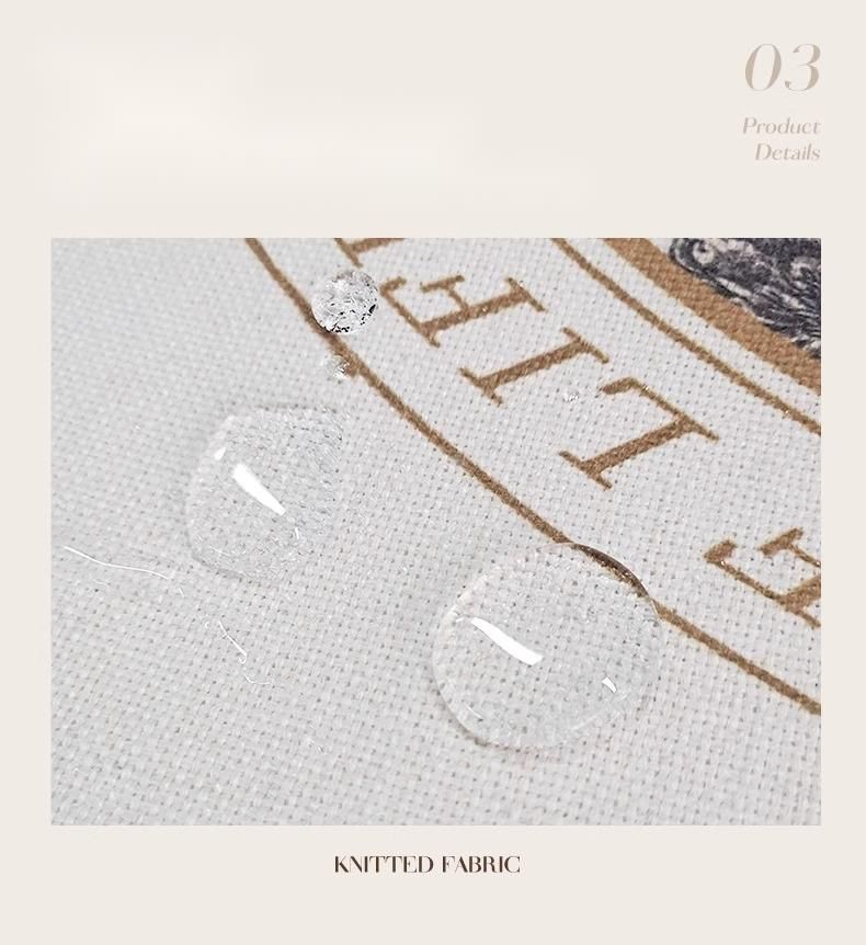 Silent Wind Tablecloth Waterproof Heat Resistant Wash-Free Linen Feel Fabric Dining Mat Light Luxury High-end Sense Lace_voghion.com