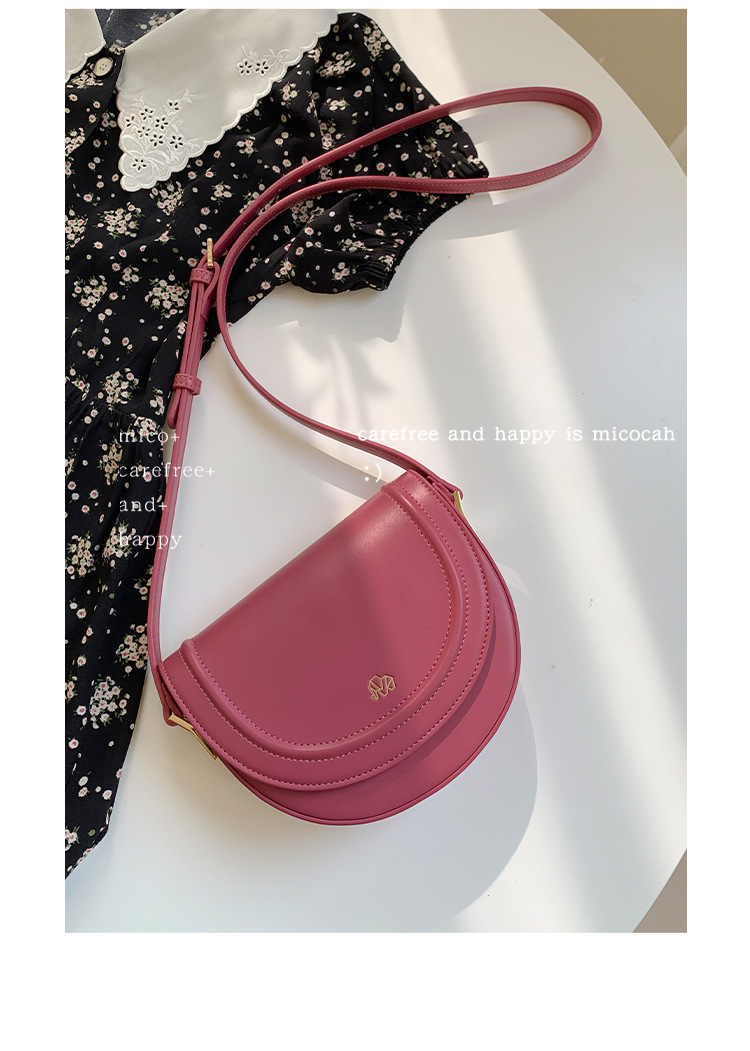 Micocah Bag Neue Halbkreistasche Satteltasche Damen High-End-Textur Nische trendige Schulter-Umhängetasche Sommer_voghion.com