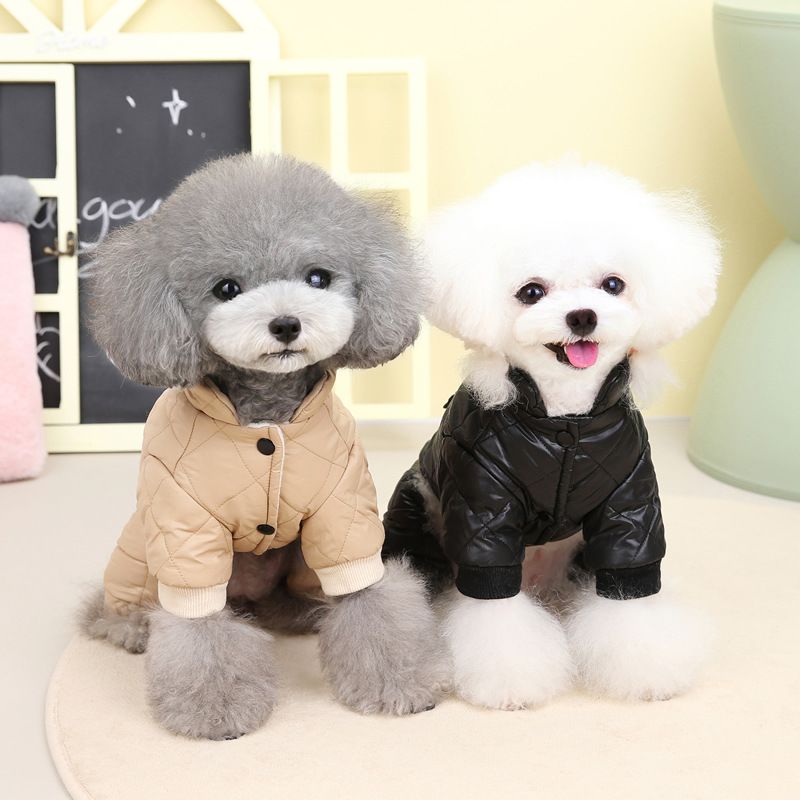 Abbigliamento per cani, cappotto per animali, impermeabile da neve, autunno e inverno, nuovo articolo 22, cappotto in cotone a quattro zampe di buona fortuna_voghion.com