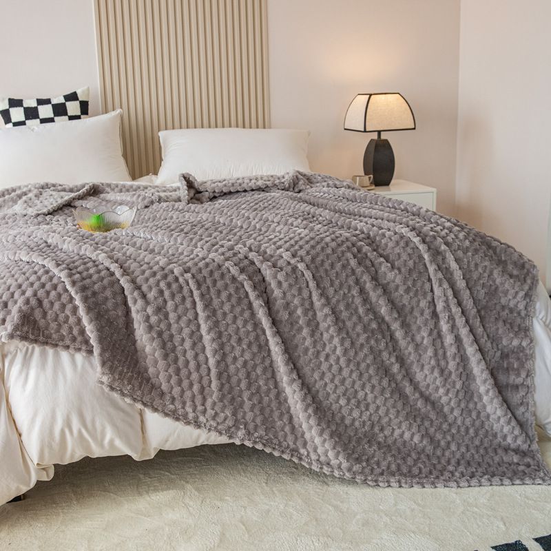 Coperta di flanella di lusso color tartaruga dorata, tinta unita, per ufficio, divano, letto, coperta regalo ultra morbida con regolazione della temperatura._voghion.com