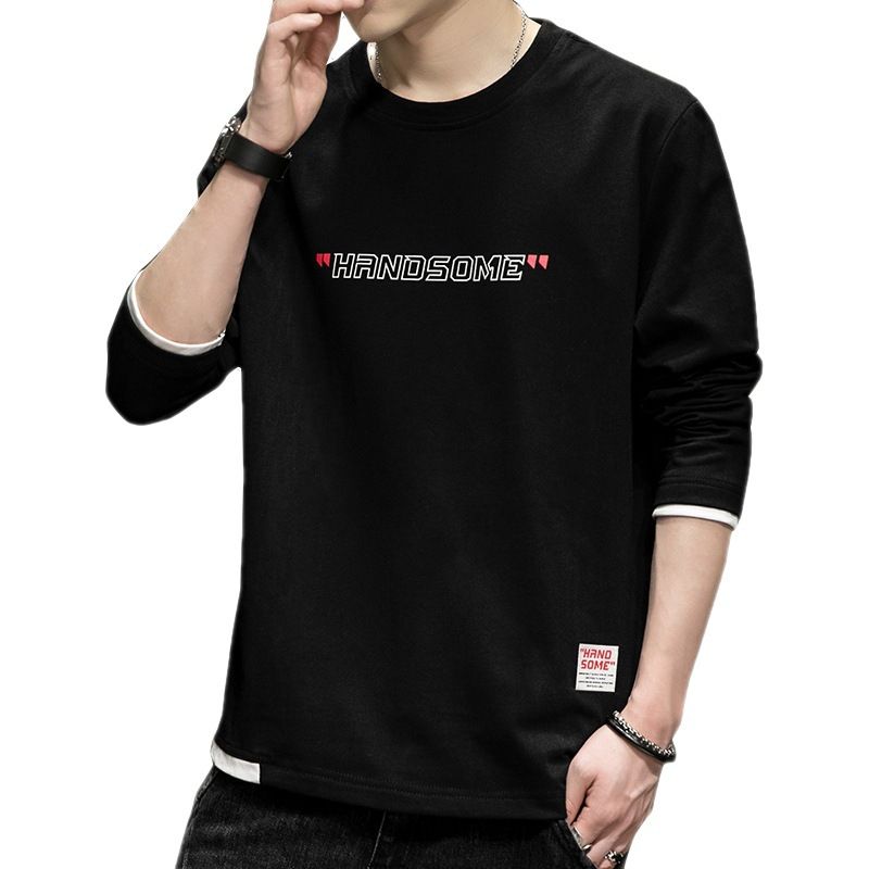 Maglietta a maniche lunghe, nuova felpa con cappuccio in cotone di marca alla moda per primavera e autunno, con abbigliamento maschile oversize come base_voghion.com