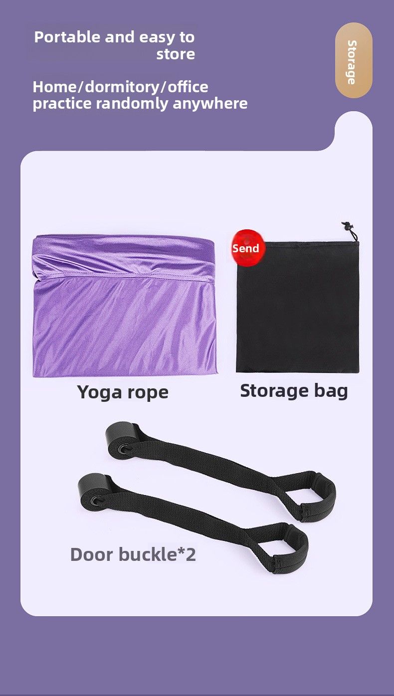 Aerial Yoga Home Backbend Trainer Shoulder And Back Stretch Strap Door Hanging Inversion Rope_voghion.com